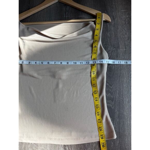 vintage 90s y2k cowl neckline beige top - Picture 6 of 7